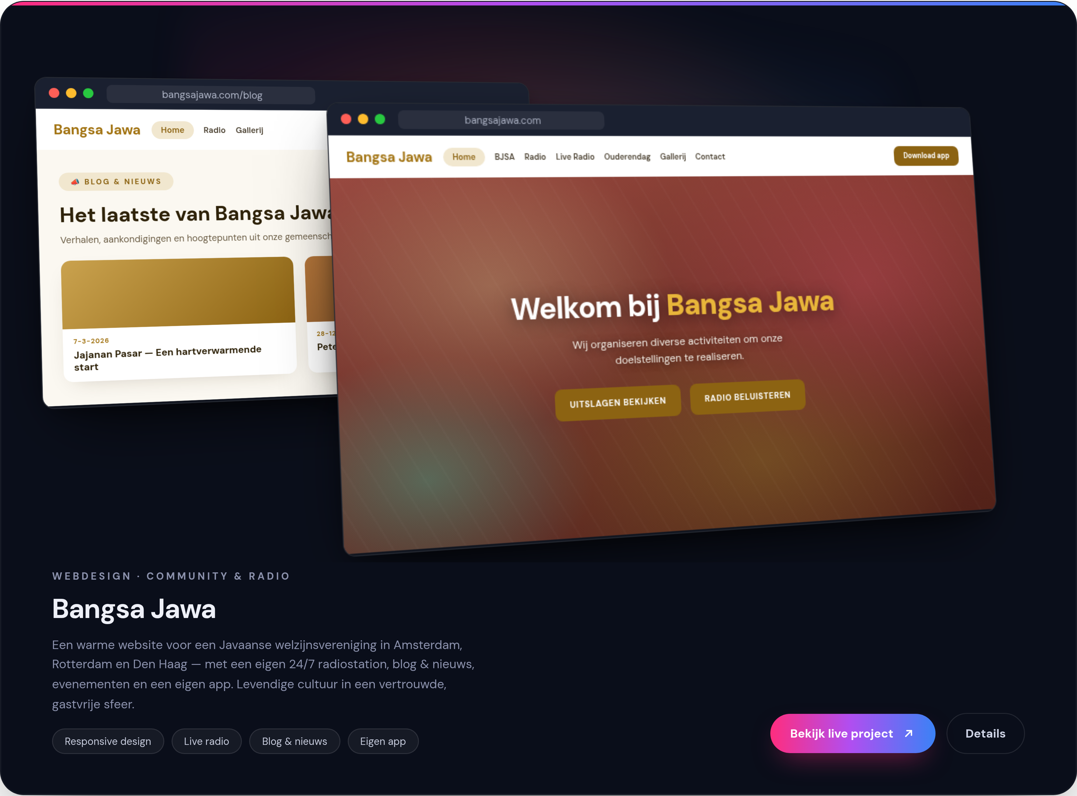 Bangsa Jawa – Website & Dashboard — beeld 2